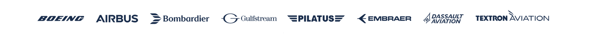 Supported aircraft manufacturers