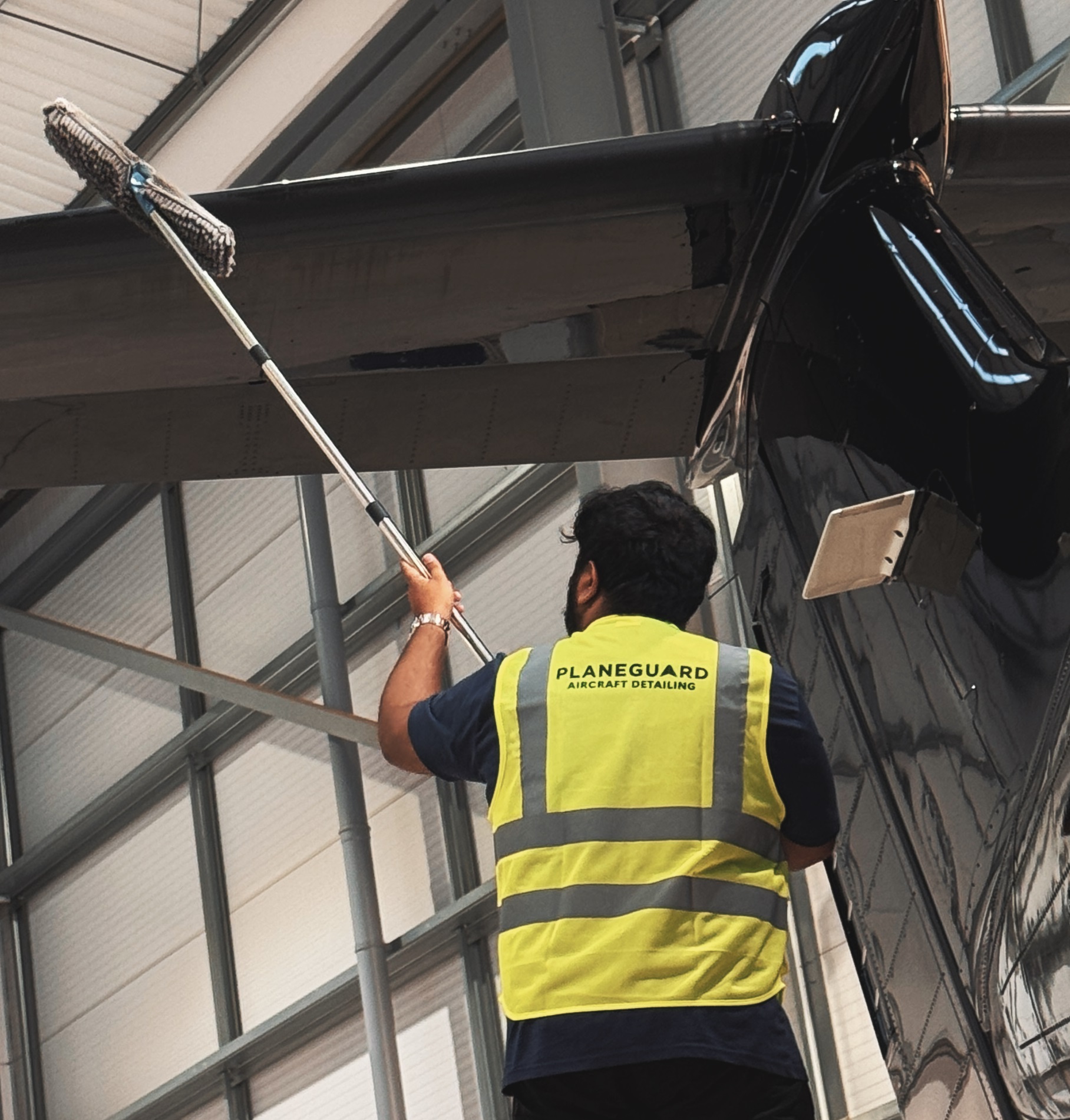 Aircraft cleaning technician