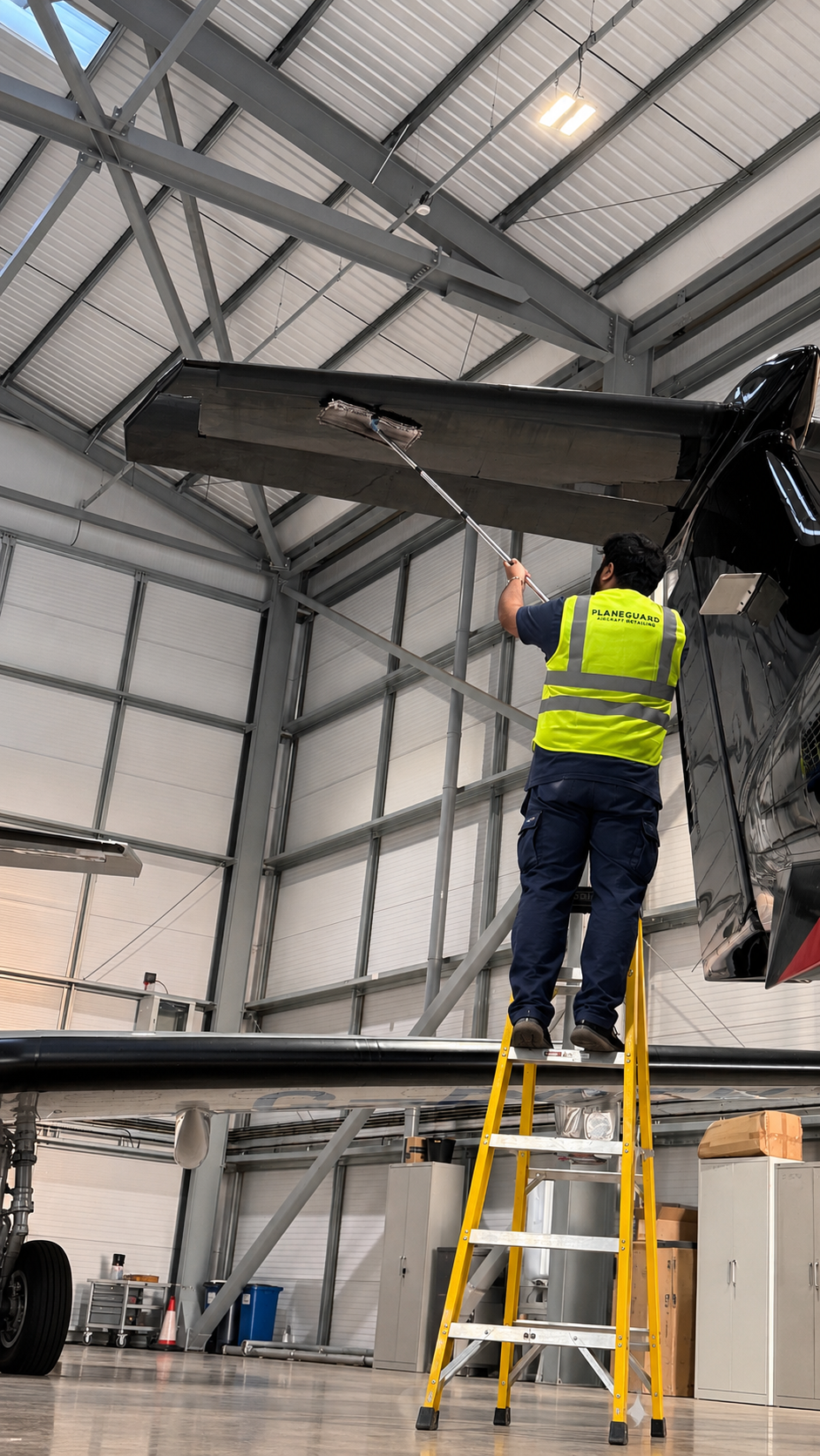 Aircraft cleaning technician